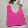 Tapete de Chão em Veludo Coral com Rebound Lento em Formato de U de Espuma de Memória Tapete de Banheiro Antiderrapante Tapete para Banheiro e Vaso Sanitário Tapete de Entrada Tapete Antiderrapante para Vaso Sanitário