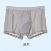 Roupa Íntima Masculina Langsha Seda Gelada Verão Malha Fina Respirável Boxer Briefs Antibacteriano Sem Costura Refrescante Tamanho Grande Shorts