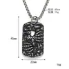 Collar con Colgante de Calavera Punk de Acero Inoxidable Estilo Europeo y Americano Tendencia Ins Hueso de Mano para Hombre Cabeza de Fantasma Accesorio de Alta Gama