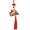Colgante de Moda Estilo Antiguo de Brocado de Bote de Dragón y Zongzi de Colores, Colgante para Bolso, Adorno para Colgar en el Coche, Cadena para Teléfono, Llavero, Regalo Hecho a Mano