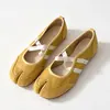 Zapatos Mary Jane de Punta Dividida para Mujer 2026 Verano Nuevos Talla Grande Planos Zapatos de Ballet Slip-On Zapatos de Punta de Cerdo