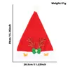 Sombrero de Navidad con Cuernos de Brillo para Adultos, Lazo, Copo de Nieve, Sombrero de Terciopelo Rojo, Regalo de Navidad, Sombrero de Reno de Dibujos Animados con Cuernos