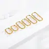 Pendientes Retro Simples Ovalados de Lujo Ligero de Gama Alta para Mujer Pendientes de Acero de Titanio Pendientes Geométricos Ovalados Largos Versátiles Exagerados