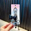 Llavero de lazo estilo dulce y fresco, correa para teléfono, colgante para bolso, cadena de teléfono de cuentas hecha a mano, venta al por mayor de regalos pequeños