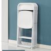 Silla Plegable de Plástico Blanco para Exposición Silla con Respaldo Nudo Simple Actividad Concierto Exterior Alquiler Celebración Silla para Exposición