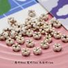 [Turquesa blanca] Cuentas redondas sintéticas con cuentas sueltas, espaciador, pulsera, collar, accesorios hechos a mano