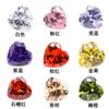 Color especial 5A color zircón en forma de corazón azul zafiro orquídea marina verde manzana forma de corazón piedra blanca circón CZ piedra desnuda venta al por mayor