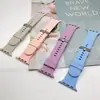 Para Apple Iwatch Serie Completa 5678 Reloj Apple Impermeable Deportivo Color Sólido Silicona Samsung Hebilla Cuadrada Correa Apple