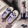 Zapatos de Cuero para Niñas Zapatos de Princesa Zapatos Individuales 2026 Nuevos Primavera y Verano Suela Suave Infantiles Kuromi Zapatos Pequeños de Cuero con Lazo Modernos