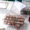Pendientes Portátiles Pendientes Compartimentados con Tapa Cierre a Presión Joyero Gran Capacidad Joyería de Mano Caja Organizadora de Collares Caja de Pendientes