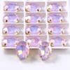Oval proteína mocha garra broca ovo de pombo vidro cristal broca costurada à mão DIY roupas sapatos e chapéus de casamento acessórios de joias