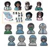 Dibujos animados lindo personaje de dibujos animados PVC goma suave zapatos con agujeros flor hebilla de zapato pulsera con accesorios para zapatos de jardín en stock venta al por mayor