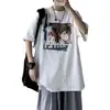 Playera de Manga Corta para Hombre Verano 2025 Nueva Camiseta de Manga Tres Cuartos Ropa de Hombre Versátil Marca de Moda de Hong Kong Playera de Media Manga para Hombre