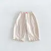 Pantalones Curvos de Color Sólido para Niñas 2026 Nuevo Otoño Estilo Coreano Etiqueta Pantalones Casuales Pantalones de Niños Zqk6134