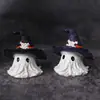 Chapéu Mágico de Halloween Fantasma Pequeno Enfeites de Resina Rosto de Fantasma Engraçado Adereços para Festa de Feriado Enfeites de Mesa