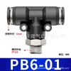 Conector Rápido de Tres Vías Conector Pb Accesorios Neumáticos de Conexión Rápida Conectores Negros y Blancos/Azules