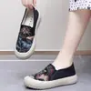 Zapatos Nuevos de Lona para Mujer Suela Suave Slip-on Zapatos de Pescador Suela Gruesa de Caña Baja Zapatos de Tela Antideslizantes Resistentes al Desgaste Transpirables Casuales de Moda