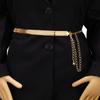 Moda de Estilo Coreano Sencilla Cadena de Cintura Metálica para Mujer Exquisito Recorte Hueso de Serpiente Metal Decorativo con Cadena Corporal para Vestido
