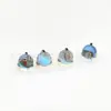 Pendiente de garra de titanio F136 de tres puntas con bola redonda de piedra lunar, joyería para perforación corporal de aleación de titanio G23, piercing de lengua, piercing de hueso de oreja
