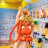 Nuevo Llavero Creativo de Oso con Cara de Garabato para Mujer, Lindo y a la Moda, Exquisita Muñeca de Resina, Llavero Colgante para Mochila Escolar