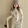 Ropa Térmica Base para Niñas Little Red Fish 2026 Otoño/Invierno Ropa Gruesa Cálida para Padres e Hijos Camiseta Interior de Manga Larga para Niños