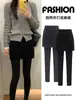 Leggings Femininos Falsos de Duas Peças 2026 Novo Modelo para Usar por Cima, Calças Finas Slim Fit para Primavera e Outono, Tamanho Grande para Mulheres Plus Size, Calças-Saia Emagrecedoras e que Moldam o Quadril