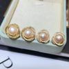 Elegante Juego de Pendientes de Aro de Perlas Estilo Francés, Simple y Único Aro de Aguja de Plata Versátil Collar de Circonia, Exclusivamente para Ventas Transfronterizas
