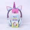 Venta al por mayor de fábrica nuevo transfronterizo multicolor orejas de gato unicornio auriculares Dibujos animados Dibujos animados auriculares de regalo para niños