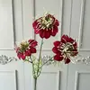 Flor artificial de cymbidium de 3 cabezas estilo europeo para bodas, flores artificiales para arreglos de pasillo de salón de bodas, flores de seda para decoración de hotel y hogar