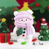 Arcilla Blanda Decoraciones de Adornos de Pastel de Papá Noel Árbol de Navidad Pequeño Reno Muñeco de Nieve Festivo Decoración de Mesa de Postre de Cumpleaños