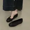 Sapatos Mary Jane com Laço de Bolinhas Franceses Femininos 2026 Outono Novo Bico Redondo Baixo Sola Macia Planos Respiráveis Sapatos Individuais