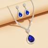 Lámpara colgante de moda elegante con forma de gota de agua de zafiro azul rojo diseño de estilo de lujo ligero moda de nicho traje otoño e invierno combina con todo al por mayor