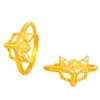 Xinjiang Bañado en Oro Estilo Étnico Juego de Joyería Anillo Máscara de Zorro Collar Pulsera Nueva Joyería Estilo Chino