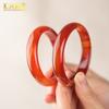 Pulsera con patrón de ágata rojo natural color primario pulsera de ágata de año de nacimiento rojo para enviar a la novia Suministro en vivo al por mayor