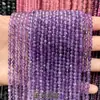 Cuentas pequeñas facetadas de turmalina natural degradada, cuentas sueltas de cristal turquesa, accesorios para joyería DIY, pulseras y collares de cuentas