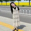 Conjunto de Primavera e Verão para Meninas 2026 Nova Moda Estilo Coreano Casual Colete Vazado Vestido Longo para Crianças Mais Velhas