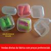 Caixa Quadrada Pequena Transparente Direto da Fábrica Caixa de Protetores Auriculares Anti-Ruído Caixa de Armazenamento de Protetores Auriculares Sem Fio Caixa Plástica Pequena de PP com Tampa