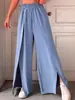 Europeo y Americano 2025 Primavera y Verano Nuevo Elegante Amazon Suelto Cintura Alta Plisado Pantalón de Pierna Ancha Ropa de Mujer