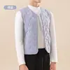 Colete de Lã Masculino Outono e Inverno Yu Zhaolin Colete Externo Espesso com Pelúcia Feminino Colete Térmico à Prova de Vento Colete Pão Masculino