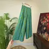 Zhi LiNovas Calças Jacquard de Perna Larga Estilo Chinês 2026 Verão Novo Estilo Nacional Cintura Elástica Calças Casuais para Mulheres