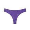 Fio Dental Transfronteiriço Europeu e Americano Cor Sólida Algodão Puro Roupa Íntima Feminina Sexy Esportivo Sem Costura Cintura Baixa Roupa Íntima Calcinha Triângulo com Fio