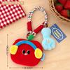 Bolsa de Monedas con Colgante de Animal Cereza de Peluche, Colgante para Joyería, Auriculares, Bolsa de Cosméticos, Colgante para Mochila de Niña
