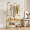 Perchero de ropa móvil de pie personalizado con ruedas para dormitorio y sala de estar, perchero para el hogar, estante de almacenamiento