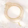 Collar con Colgante de Cruz Retro Transfronterizo Europeo y Americano Multicapa Versátil con Borlas Cadena Sencilla de Moda para Clavícula para Mujeres