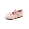 Mary Janes Dopamina para Meninas 2025 Verão Novo Estilo Sapatos Individuais de Moda com Laço, Solado Macio Antiderrapante para Meninas