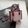 Bolso de mano elegante para mujer, bolso de mano informal de moda de 2024, bolso de hombro con contraste, moderno