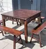 Mesa Oito Imortais Toda em Madeira Maciça, Mesa Quadrada Tradicional, Mesa de Jantar Doméstica, Mesa Quadrada Pequena Estilo Chinês para Restaurante, Mesa de Jantar