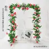 Venta Caliente Transfronteriza Arco de Enredadera de Rosas Artificiales Decoración Flor Artificial Enredadera Enredadera Hebilla para Conducto de Aire Acondicionado Enredadera Artificial