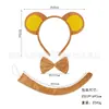 Diadema de Cabeza de Mono Pequeño para Niños de Mascarada Accesorios para Escena y Drama Diadema de Hermano Mono Adorno de Cabeza de Animal para Halloween