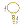 Llavero de múltiples especificaciones más cadena llavero de hierro anillo plano accesorios más 4 cadenas accesorios de joyería DIY
